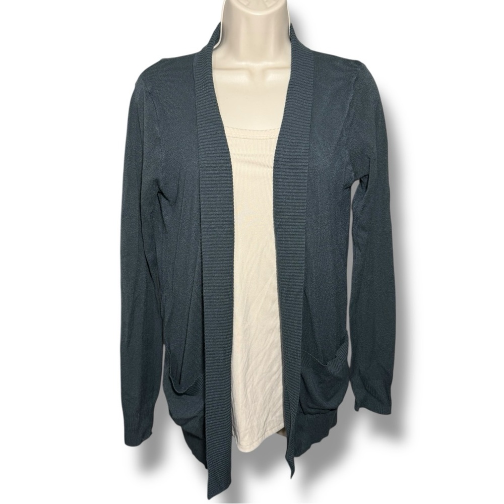Beceel Women's Open Front Cardigan Sweater Teal Size Large
